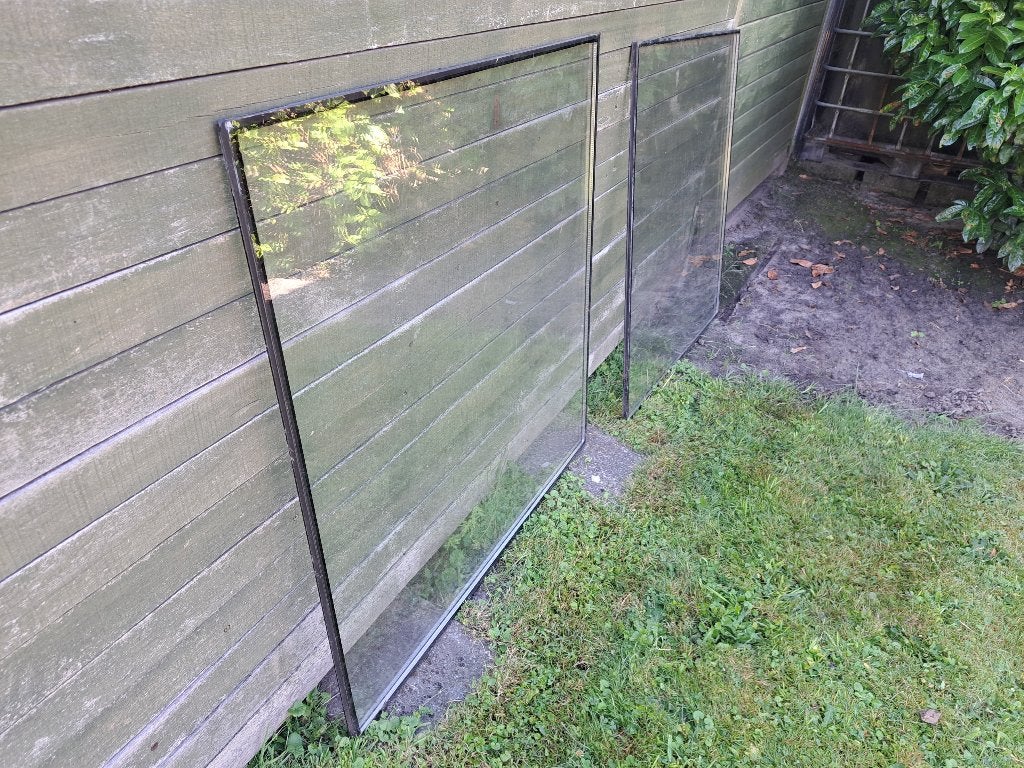 Dubbel glas uit Velux: 2 x 99 x 99,5 cm, Doe-het-zelf en Bouw, Ophalen, 80 tot 120 cm, 80 tot 120 cm, Zo goed als nieuw