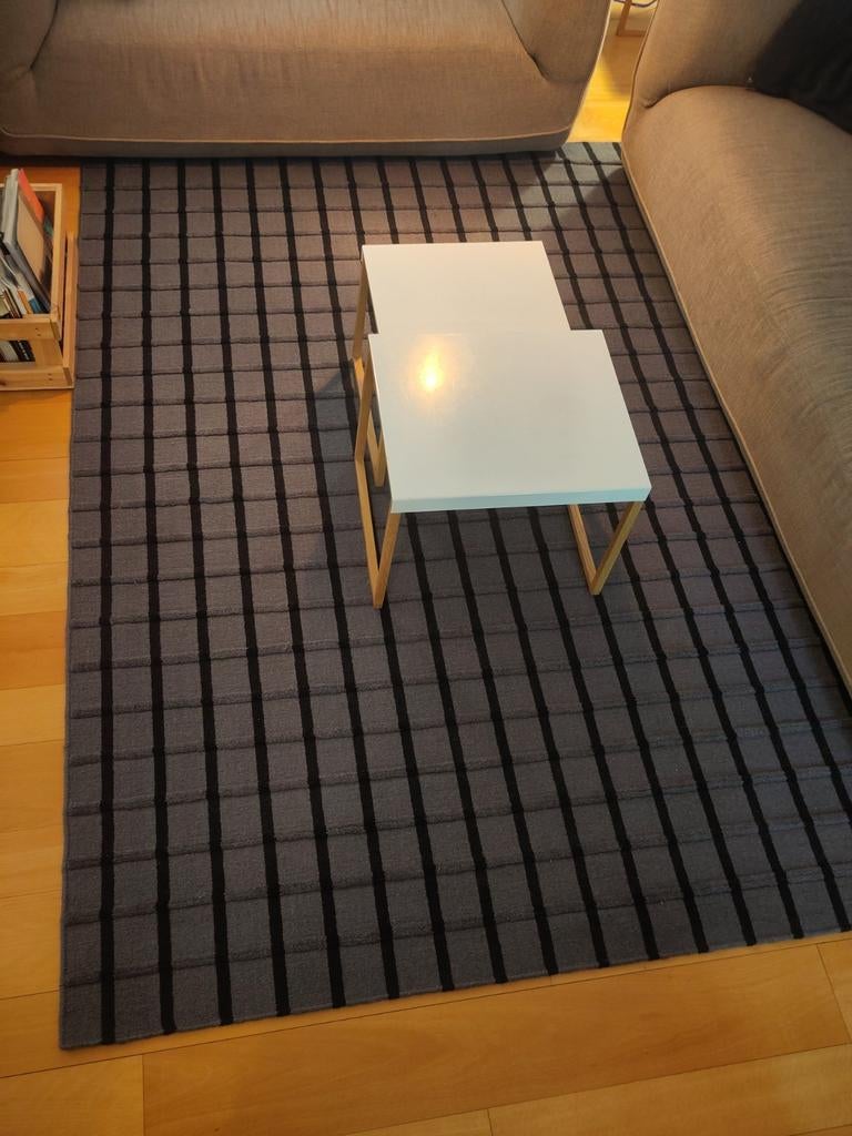 Foulum wollen tapijt Ikea (grijs en zwart), Huis en Inrichting, Ophalen