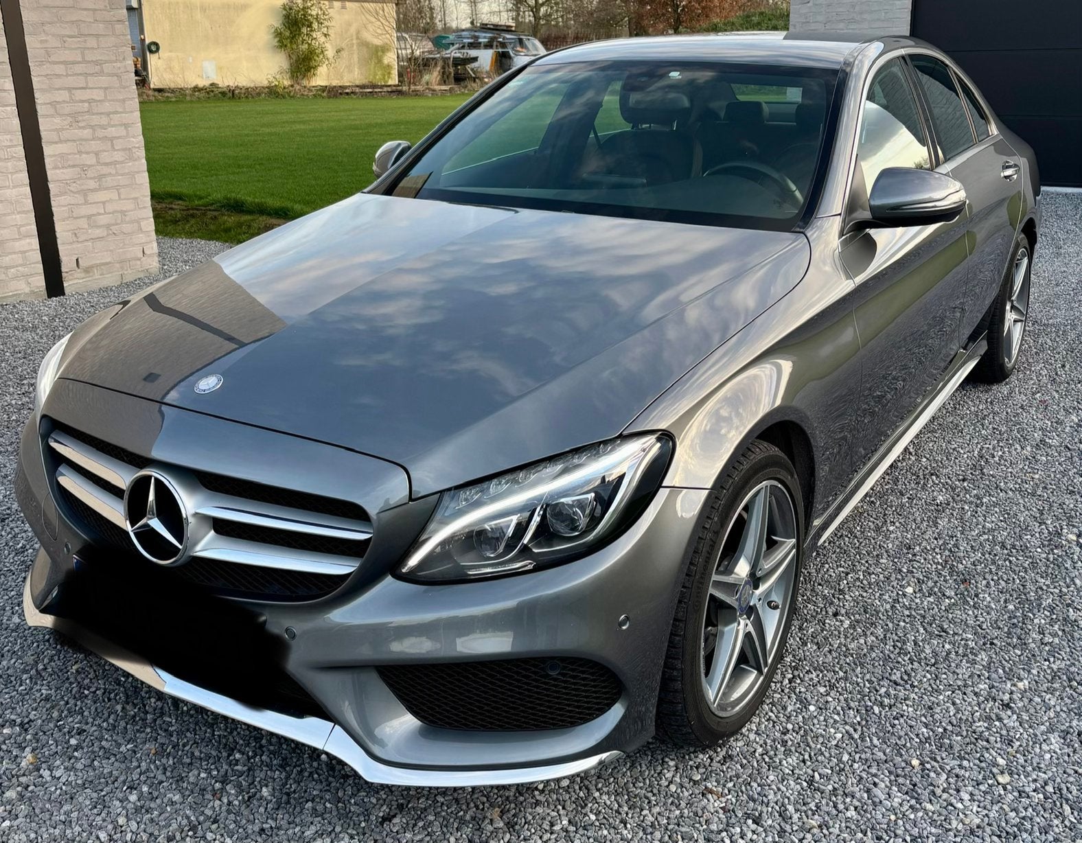Mercedes-Benz C 220 d 4MATIC – AMG Line – AIRMATIC, Autos, Mercedes-Benz, Cuir, Argent ou Gris, Achat, Noir