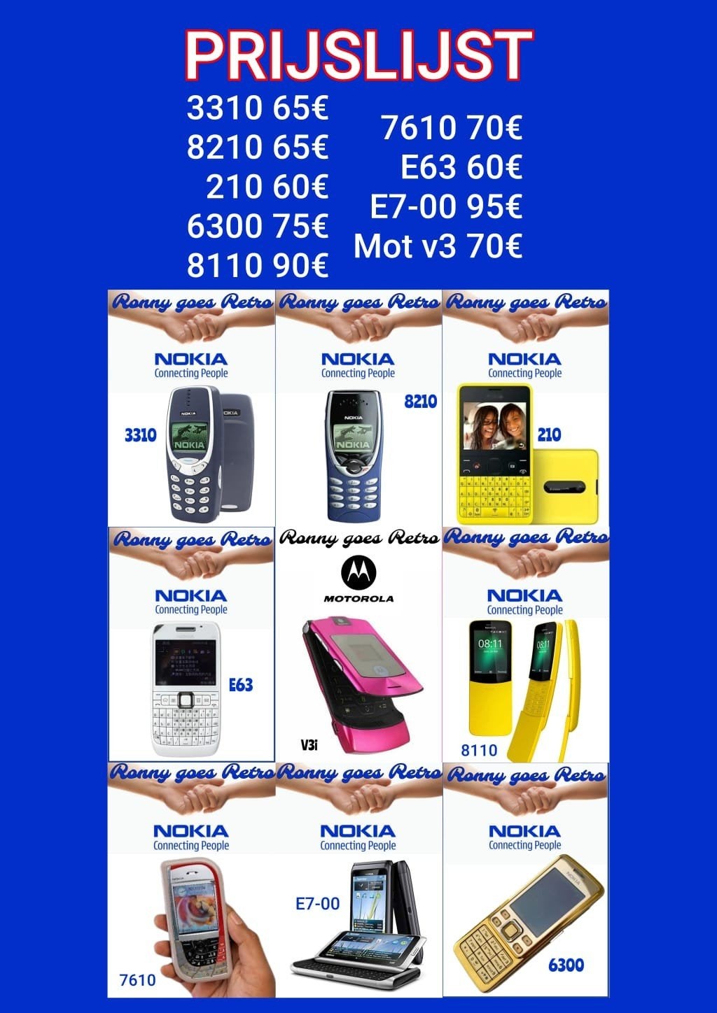 Retro GSM'S Nokia, Télécoms, Téléphonie mobile | Nokia, Neuf, Autres modèles, Enlèvement ou Envoi, Autres couleurs