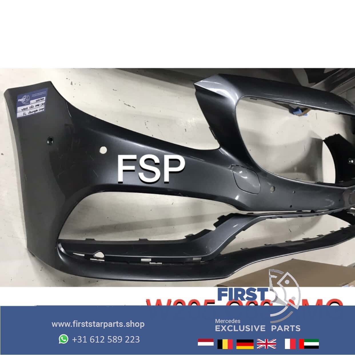 C63 S AMG BUMPER ZWART WIT GRIJS BLAUW ROOD Mercedes C Klass, Avant, -, Enlèvement ou Envoi, Pare-chocs