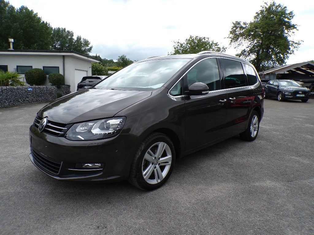 Volkswagen Sharan 2.0TDi Highline DSG Automaat/Navi/Pano Dak, Dealer onderhouden, Bedrijf, 2 deurs, Zilver of Grijs