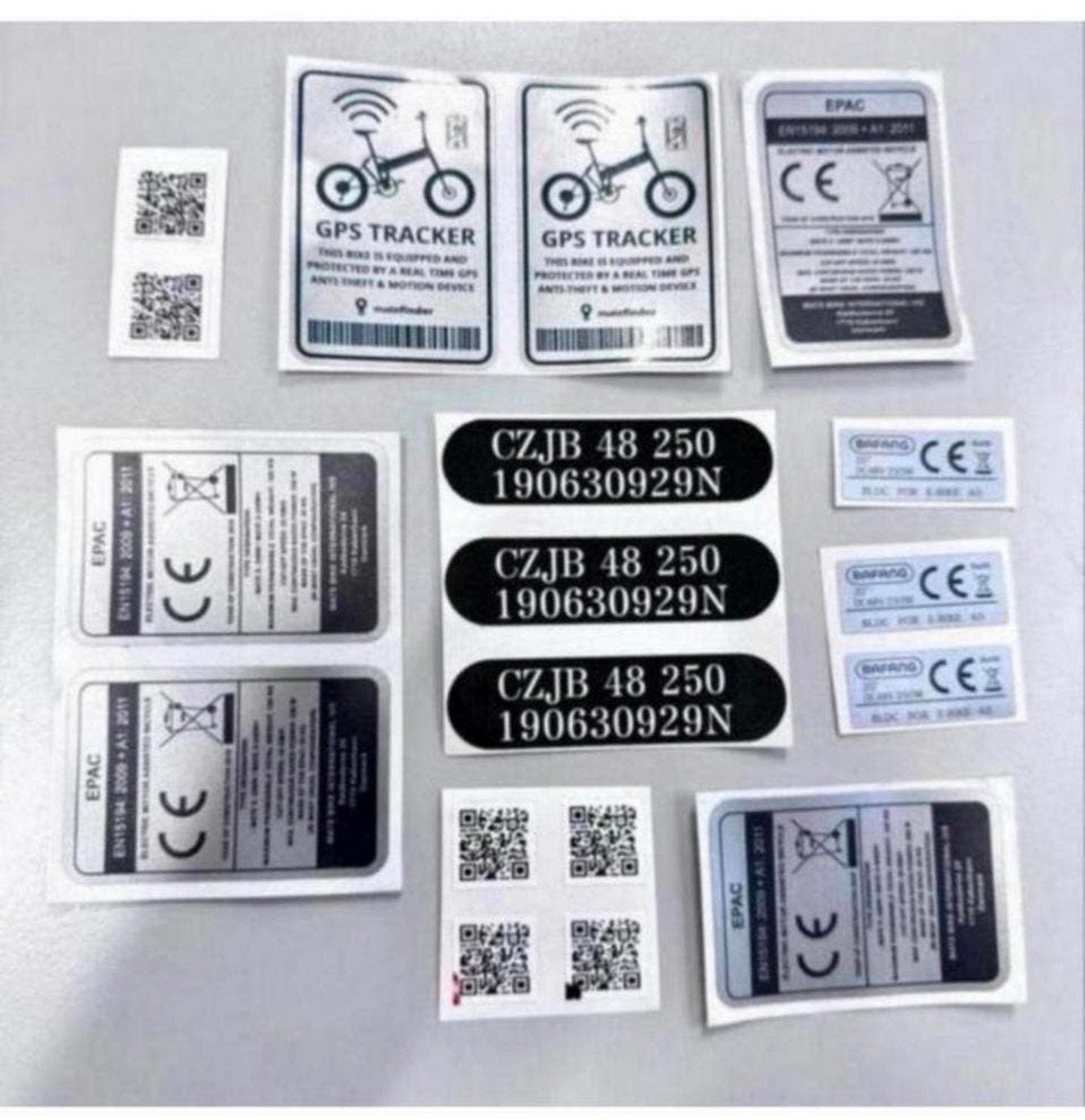 MATE X 250W Epac vervanging stickers sticker-set voor E-Bike, Ophalen of Verzenden, Nieuw