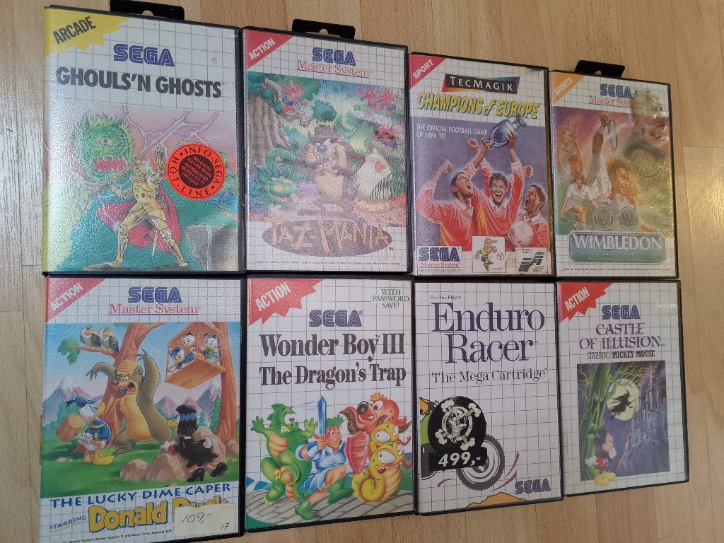 Sega master system spellen lot met boekje, Games en Spelcomputers, Ophalen of Verzenden, Gebruikt, Master System
