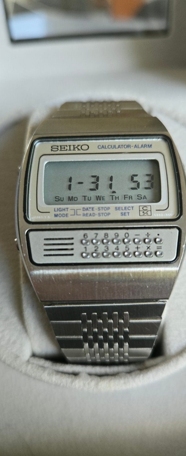 Seiko Quartz uurwerk  C359-5000 uit jaren 80 !!, Ophalen of Verzenden, Staal, Polshorloge, Seiko