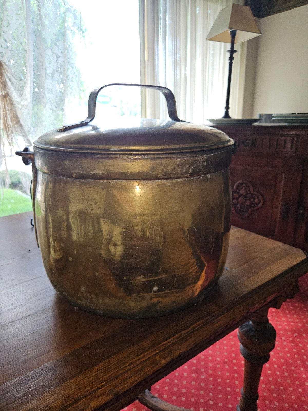 Antieke koperen ketel met deksel, Antiek en Kunst, Antiek | Brons en Koper, Ophalen