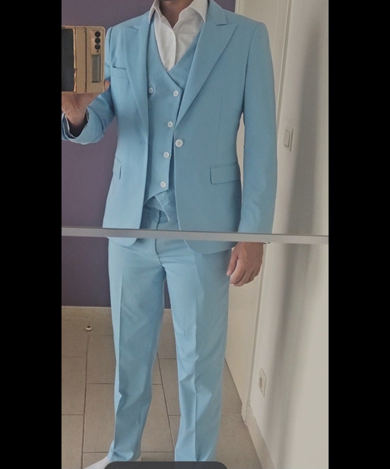 costume 3 pieces, Neuf, Enlèvement ou Envoi, Autres couleurs, Costume de mariage