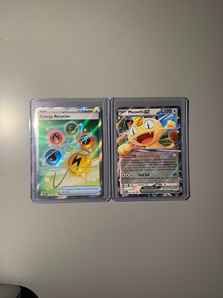 Pokemon Meowth EX & Energy Recycler, Hobby en Vrije tijd, Verzamelkaartspellen | Pokémon, Ophalen of Verzenden, Nieuw