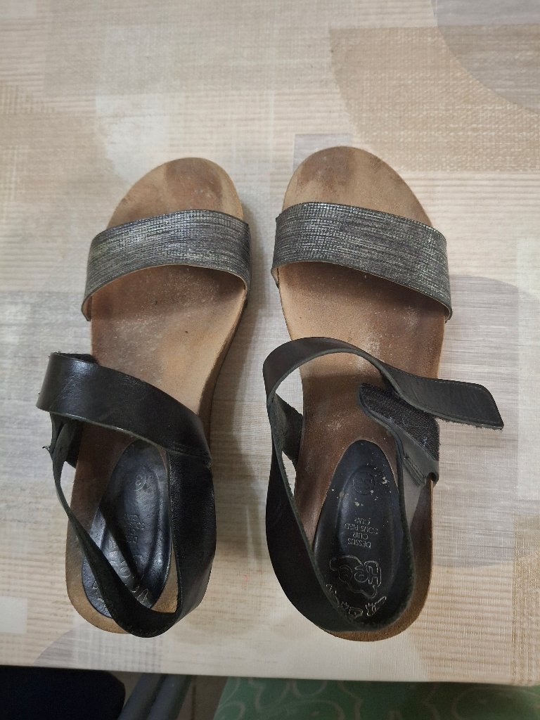 Sandalen met sleehak, Kleding | Dames, Ophalen, Zwart, Sandalen of Muiltjes, Zo goed als nieuw