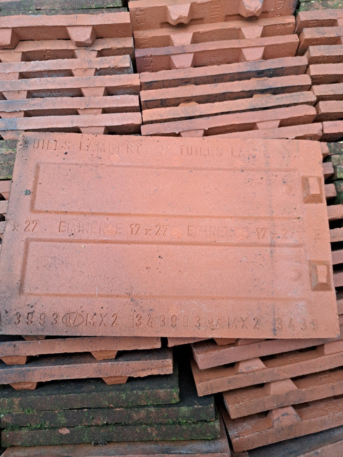 franse dakpannen, Doe-het-zelf en Bouw, Ophalen, Dakpannen, Rood, Gebruikt