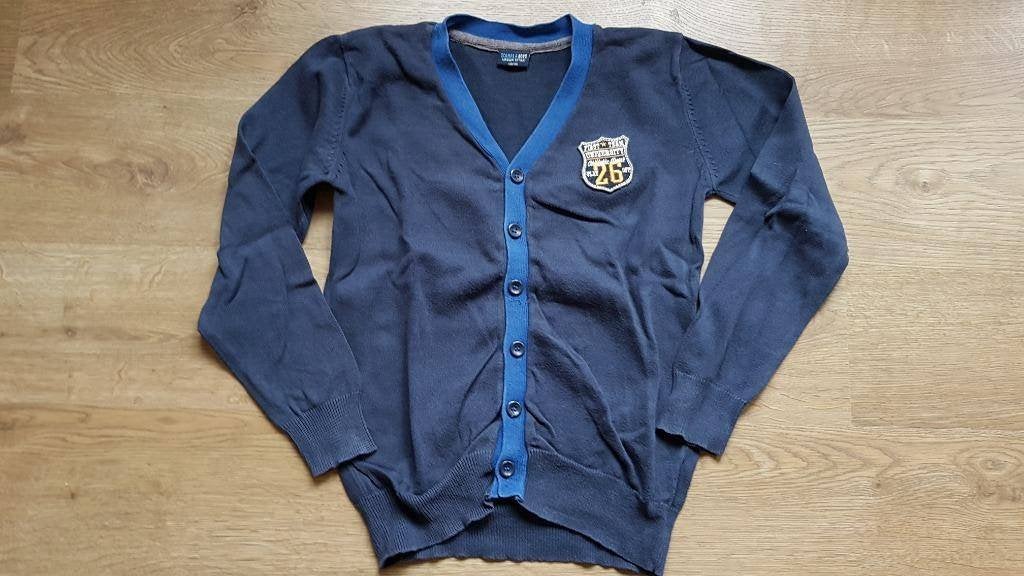 blauwe trui / vest Scamps and Boys maat 140 - 146, Kinderen en Baby's, Gebruikt, Trui of Vest, Jongen, Scamps & Boys