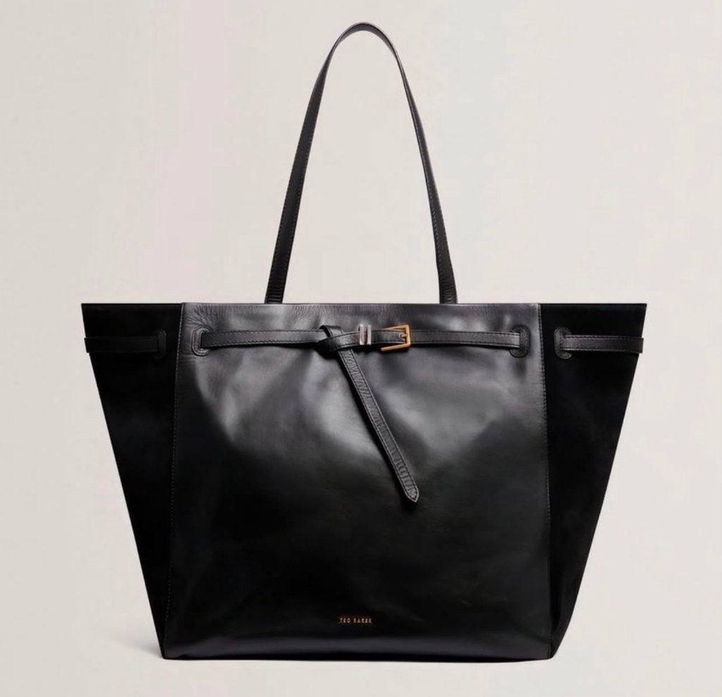 NIEUWE Ted Baker lederen shopper handtas 100% leer, Ophalen of Verzenden, Nieuw, Zwart, Handtas