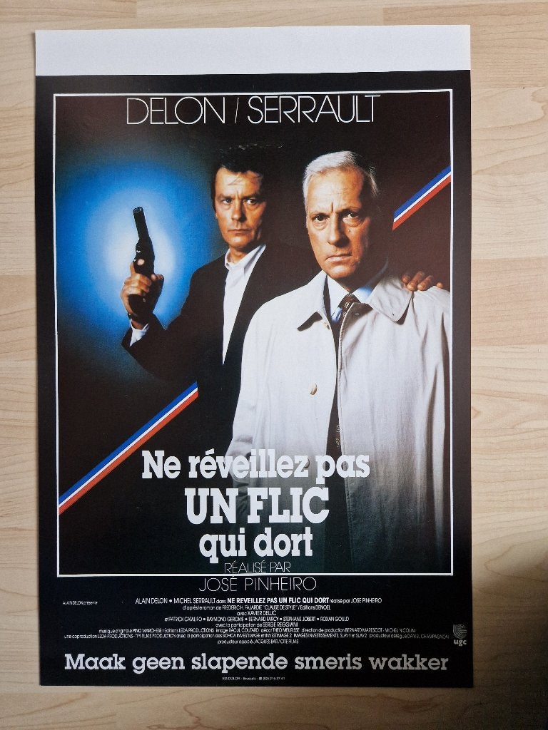 filmaffiche Alain Delon Ne reveillez pas ... filmposter, Enlèvement ou Envoi, Rectangulaire vertical, A1 jusqu'à A3, Comme neuf