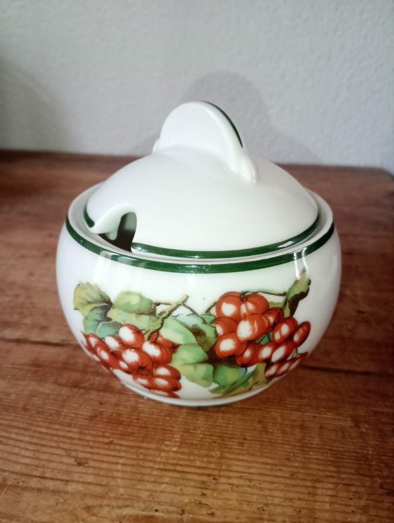 Ancien pot à confiture Materne en porcelaine, Enlèvement ou Envoi, Comme neuf, Ustensile