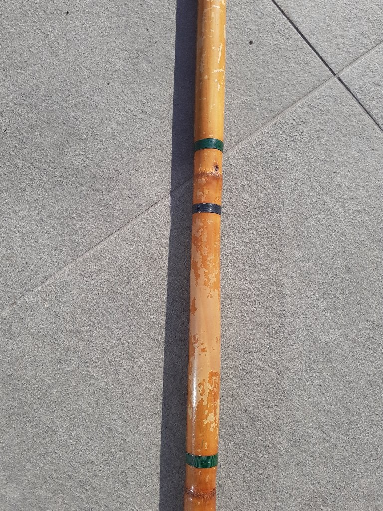 bamboe hengel 5 m met originele zak, Ophalen, Gebruikt