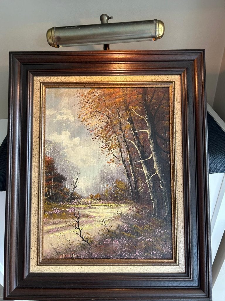 Schilderij winterlandschap B. Van Rijn, Ophalen, Landschap