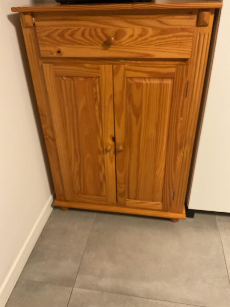 Grenen kast, Ophalen, Gebruikt