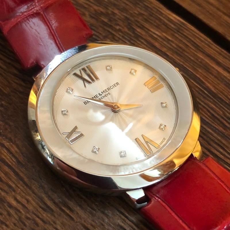 NIEUW BAUME et MERCIER DAMES HORLOGE PROMESSE DIAMOND rood, Ophalen of Verzenden, Nieuw