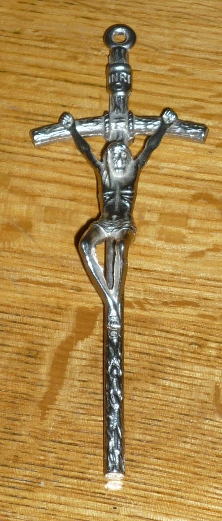 Crucifix en métal – 14 cm – Très bon état, Ophalen of Verzenden