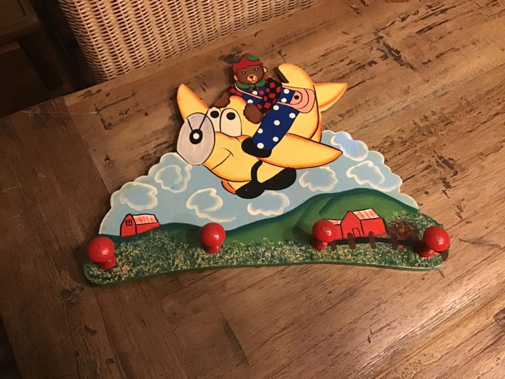 Vintage houten kapstok kinderkamer, Ophalen of Verzenden, Zo goed als nieuw