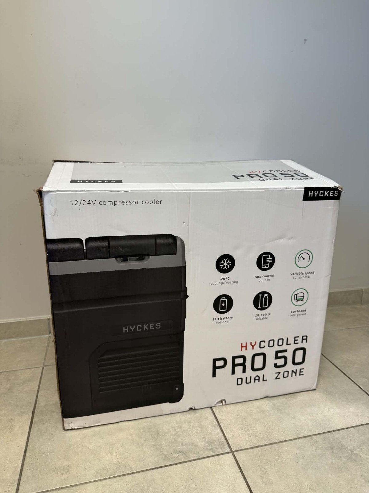 Hyckes Hycooler Pro 50 Koelkast / Frigobox met accu, Ophalen of Verzenden, Koelbox, Compressor