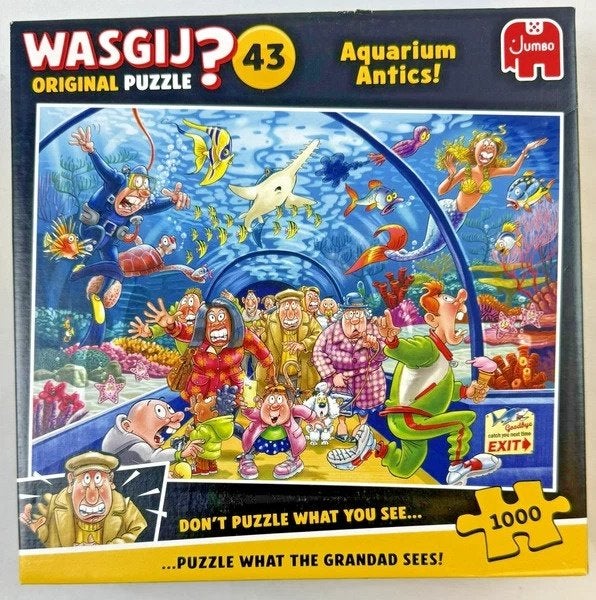 Jumbo Wasgij Original puzzel 43 Niet in de haak 1000 stukjes, Hobby en Vrije tijd, Verzenden, 500 t/m 1500 stukjes, Zo goed als nieuw