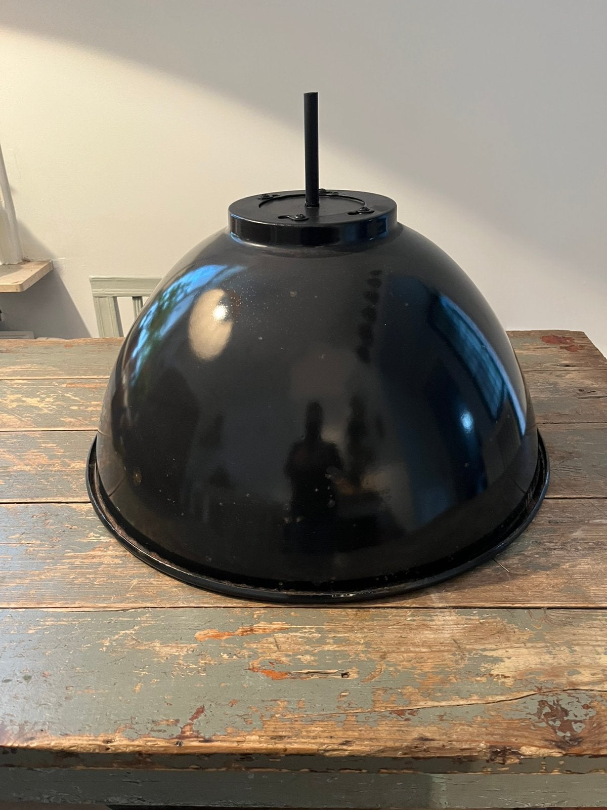 ORIGINELE INDUSTRIËLE LAMP HANGLAMP METAAL ZGSTAAT, Ophalen of Verzenden, Zo goed als nieuw, Metaal, Vintage