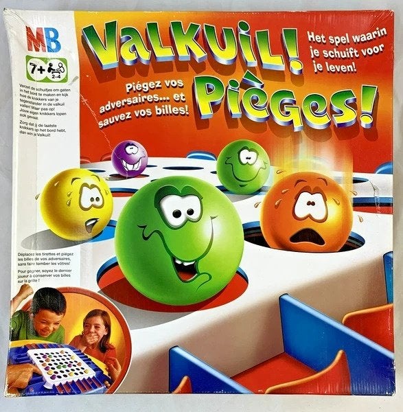 MB Valkuil Klassiek Bordspel compleet vintage knikkerspel, Een of twee spelers, Verzenden, Zo goed als nieuw, MB