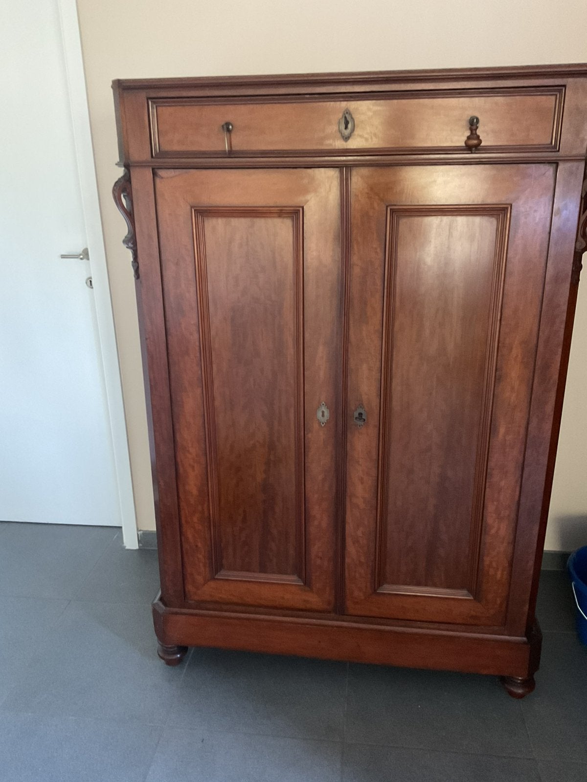 Kast in acajou, Ophalen, Gebruikt, 70 tot 120 cm, Klassiek