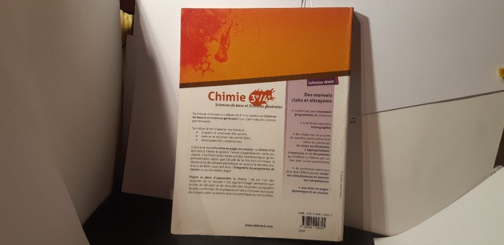 CHIMIE 3e/4e  de boeck, Livres, Enlèvement, Utilisé, Chimie