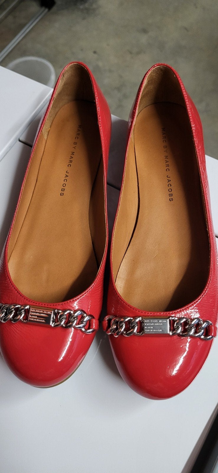 Moccasin,  Marc Jacobs, Marc Jacobs, Zo goed als nieuw, Rood, Ballerina's