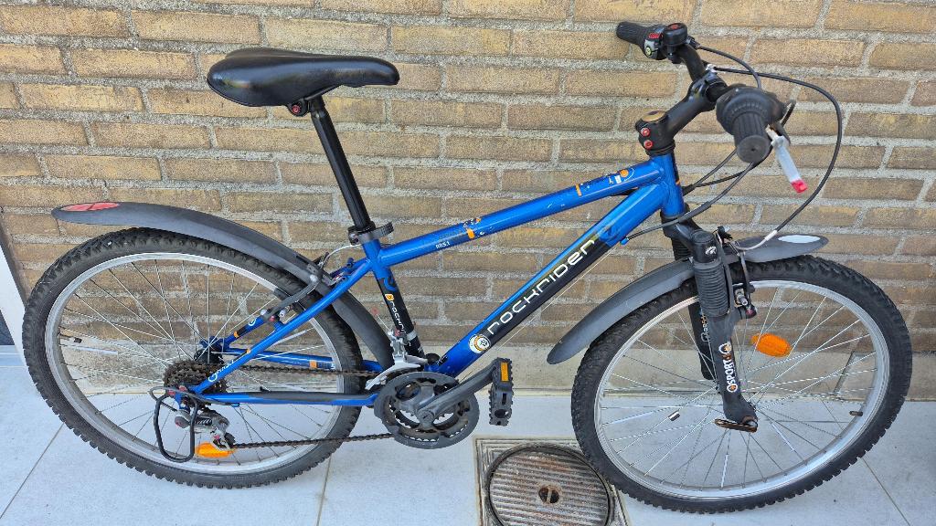 Fiets “Rockrider“ 24 inch voor 7-12 jaar tot groei 1.m 50>>, Fietsen en Brommers, Ophalen, Versnellingen, Rockrider, Gebruikt