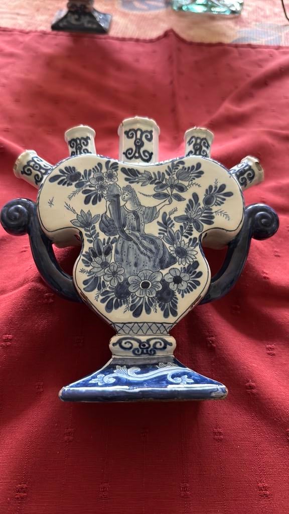 Delftse aardewerken tulpenpot., Antiek en Kunst, Ophalen