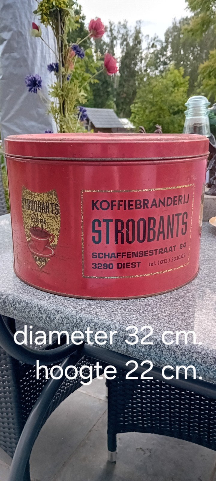 Oude blikken trommel, Antiek en Kunst, Ophalen of Verzenden