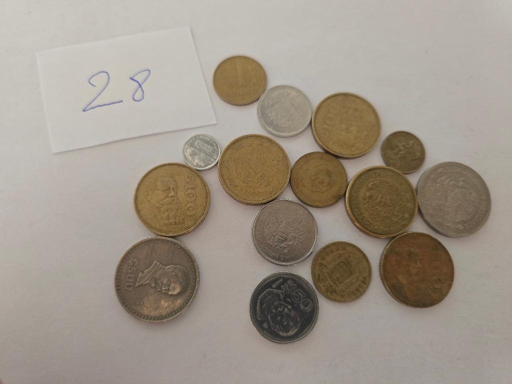 15 Mexicaanse Pesos en 6 Spaanse Pesetas, Ophalen of Verzenden