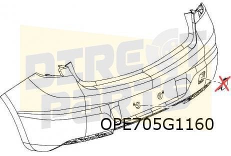 Opel Astra K Sports Tourer (10/15-3/22) achterbumper (bij PD, Auto-onderdelen, -, Verzenden, -, Opel