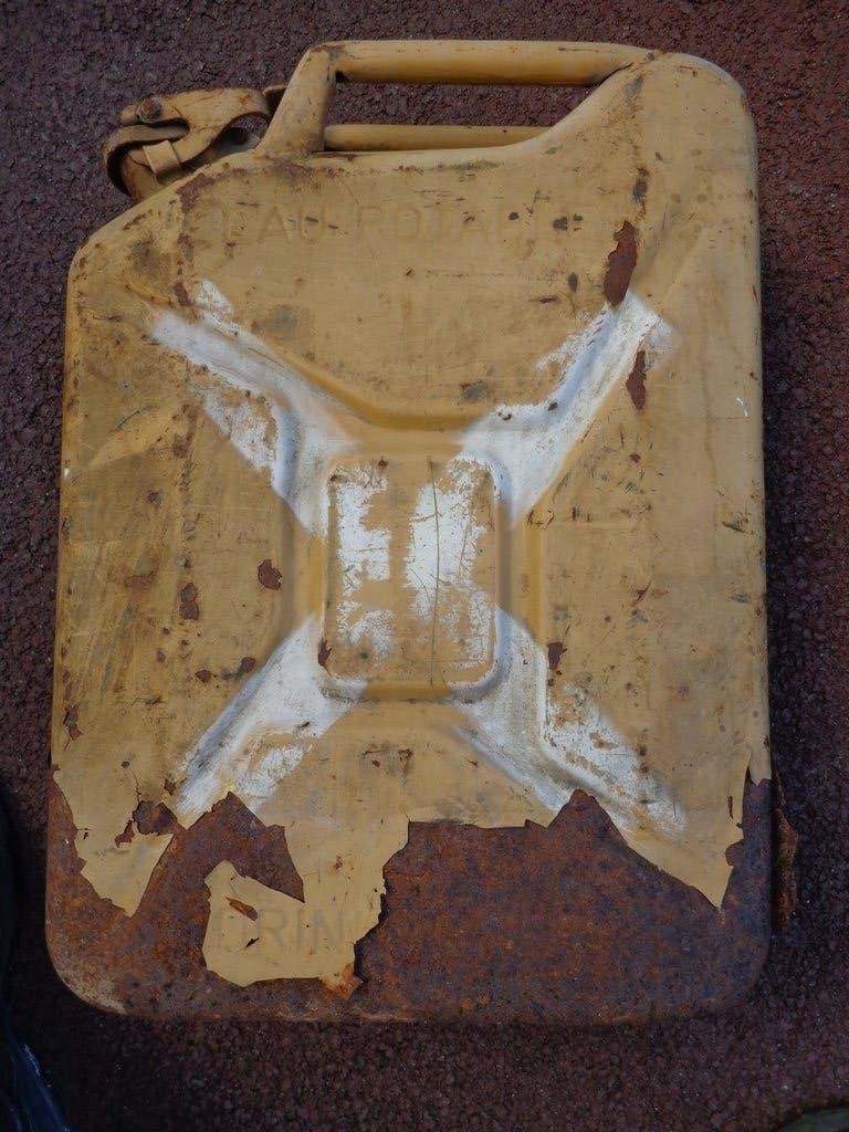 Jerrycan WWII eau potable couleur sable, Enlèvement ou Envoi, Armée de terre, Douilles ou Pièces de fouille