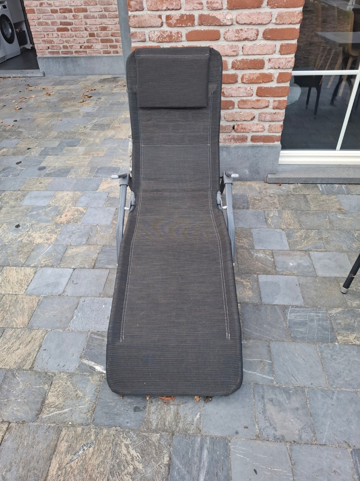 2 ligzetels, Jardin & Terrasse, Chaises longues, Enlèvement, Comme neuf, Synthétique, Pliant