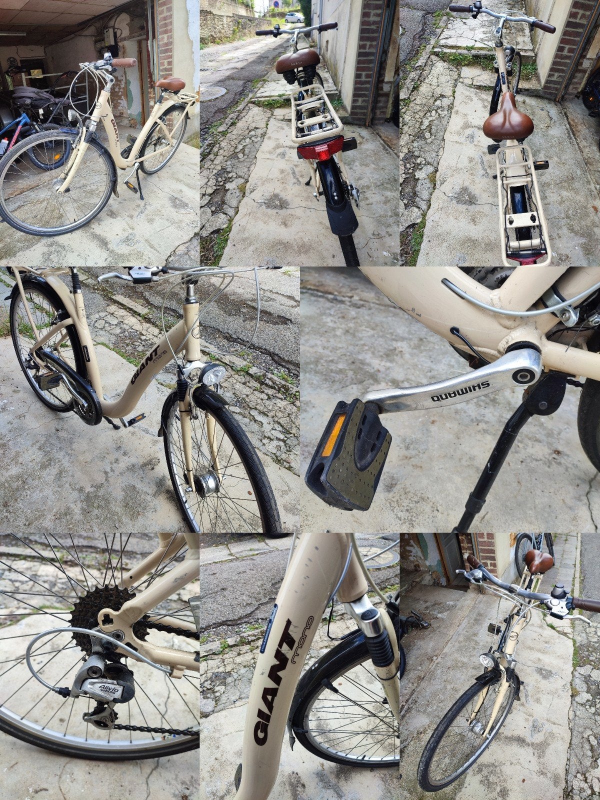 Vélo Giant mono, Ophalen
