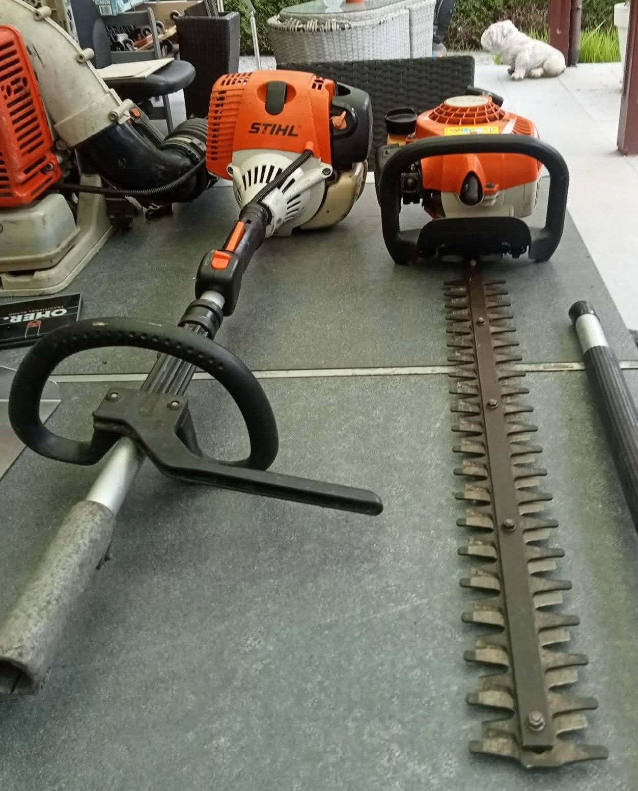 Accu met 5 professioneel Tuingereedschap Stihl, Jardin & Terrasse, Outils à main, Enlèvement, Utilisé, STIHL Combi/Multisysteem