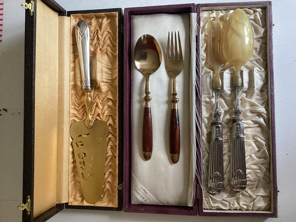 Lot de couverts anciens argentés, Enlèvement