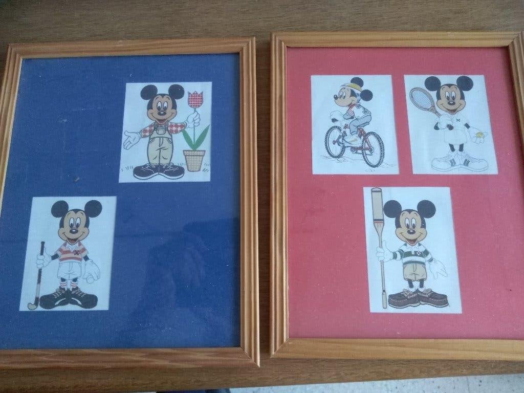 2  Kaders  MICKEY  MOUSE, Verzamelen, Disney, Ophalen, Mickey Mouse, Zo goed als nieuw