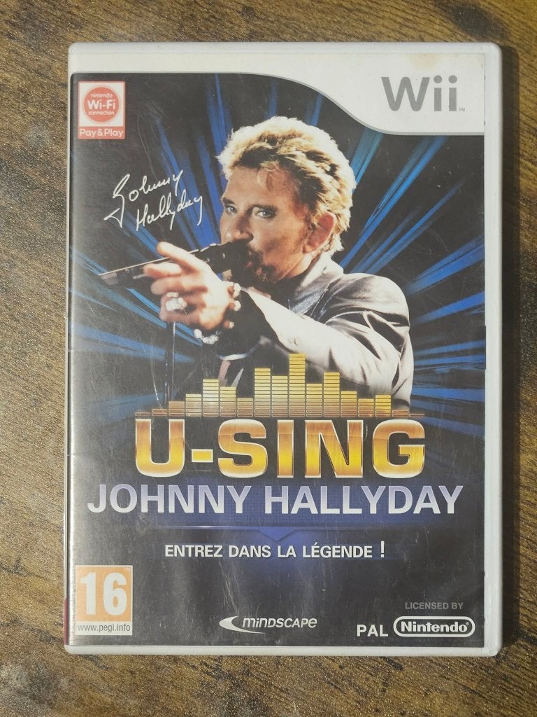 Jeu Wii " U-Sing Johnny Hallyday " – Wii PAL FR – Complet, Enlèvement ou Envoi, Utilisé, Musique