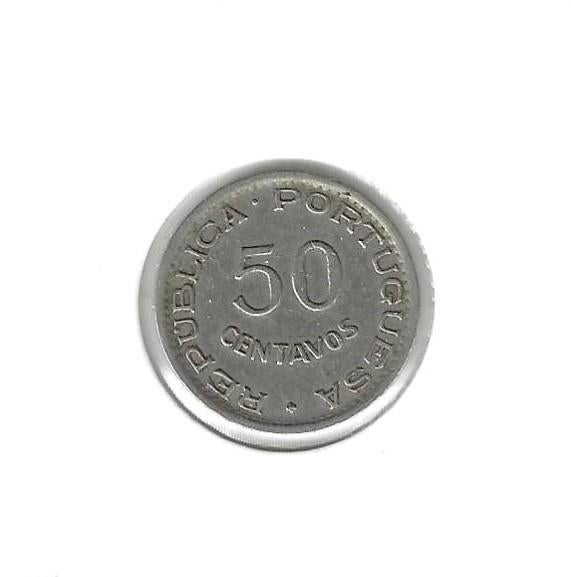 Angola, 50 Centavos 1950., Postzegels en Munten, Munten | Afrika, Ophalen of Verzenden, Overige landen, Losse munt