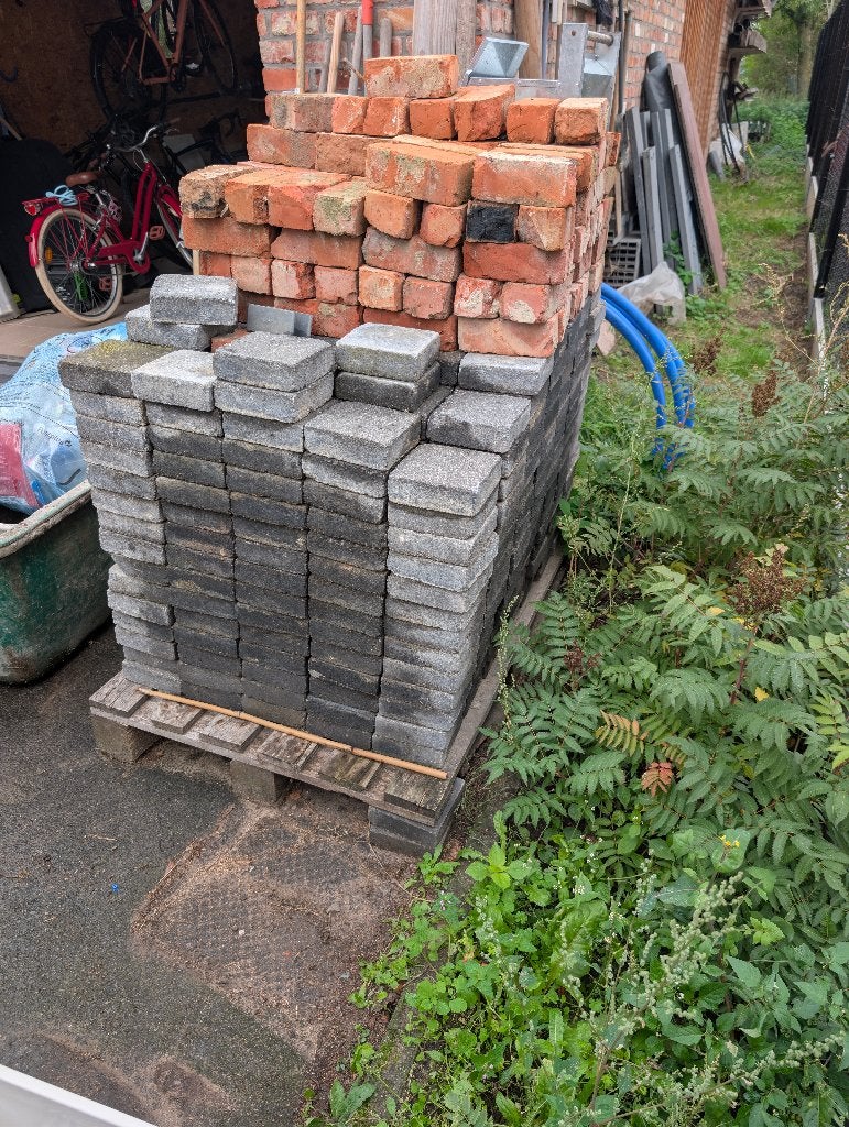 Gratis af te halen: betonklinkers 15x15, Ophalen, Gebruikt, Minder dan 5 m², Beton
