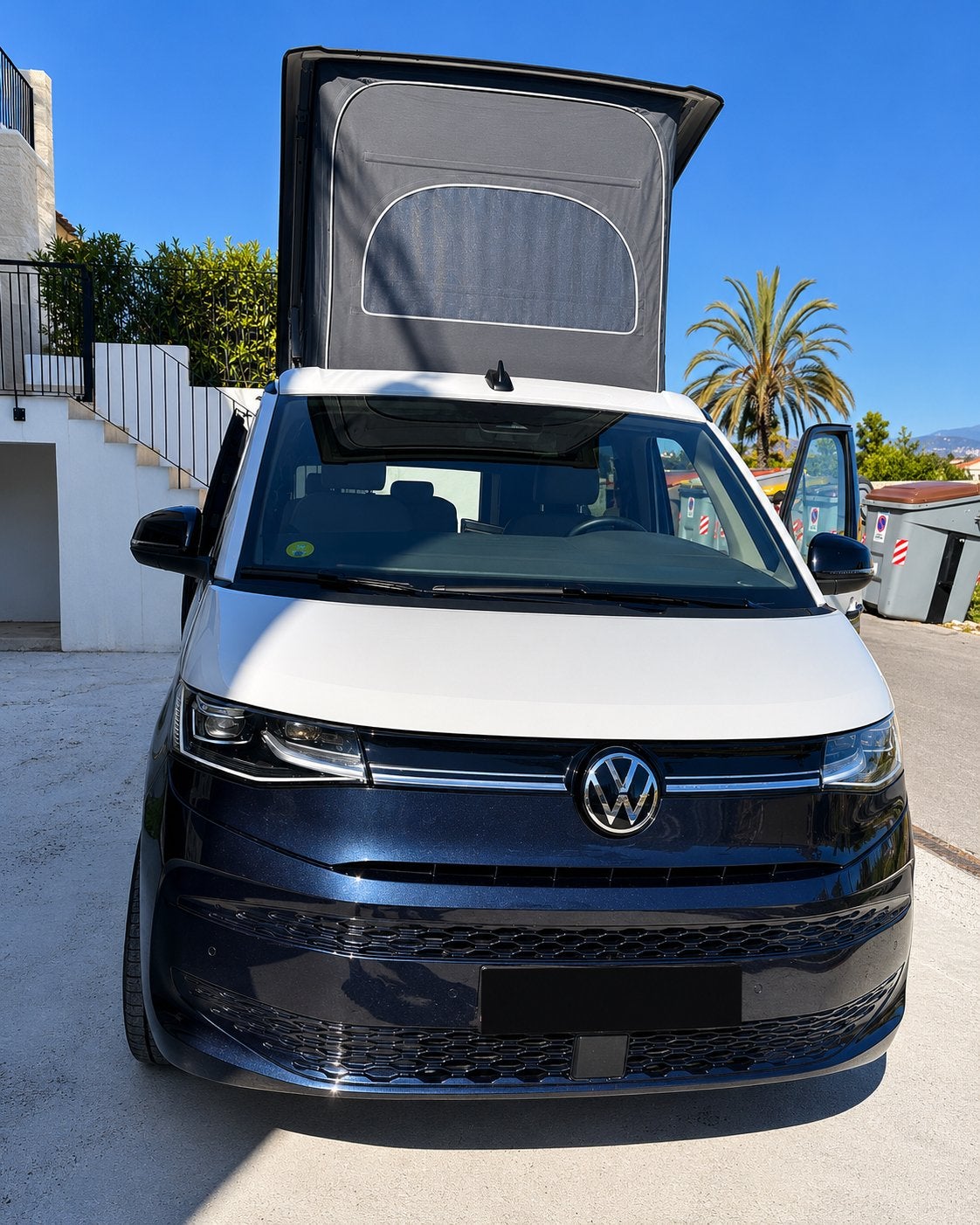 California t7 ocean Volkswagen blauw wit diesel, Caravanes & Camping, Camping-cars, Diesel, Toit relevable, Volkswagen