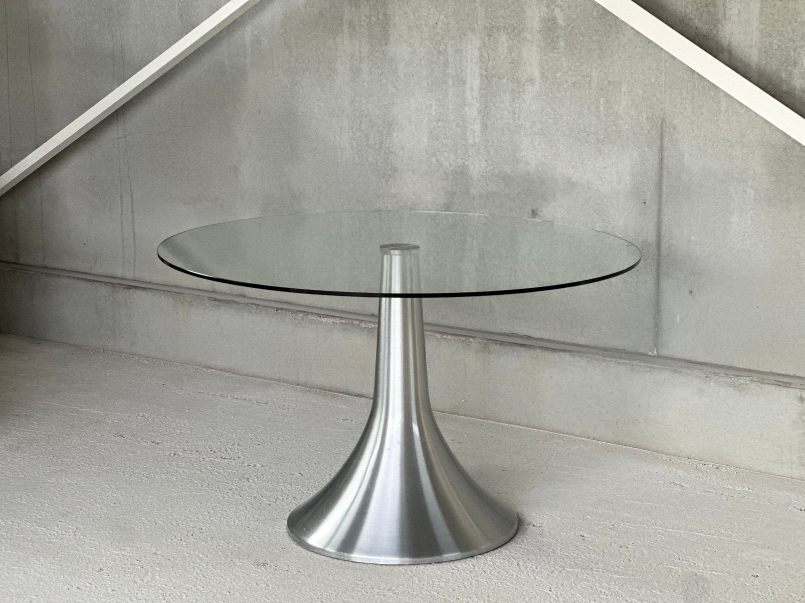Vintage aluminium eettafel 1980s, Enlèvement