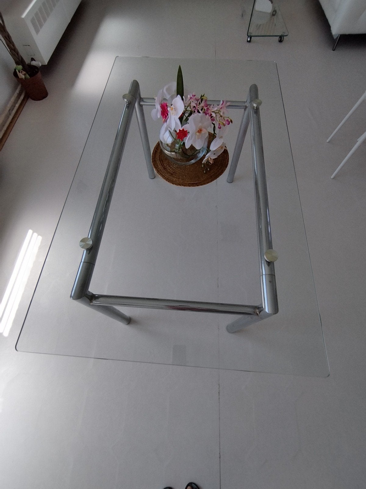 Glazen eettafel, Huis en Inrichting, Woonaccessoires | Overige, Ophalen, Glas