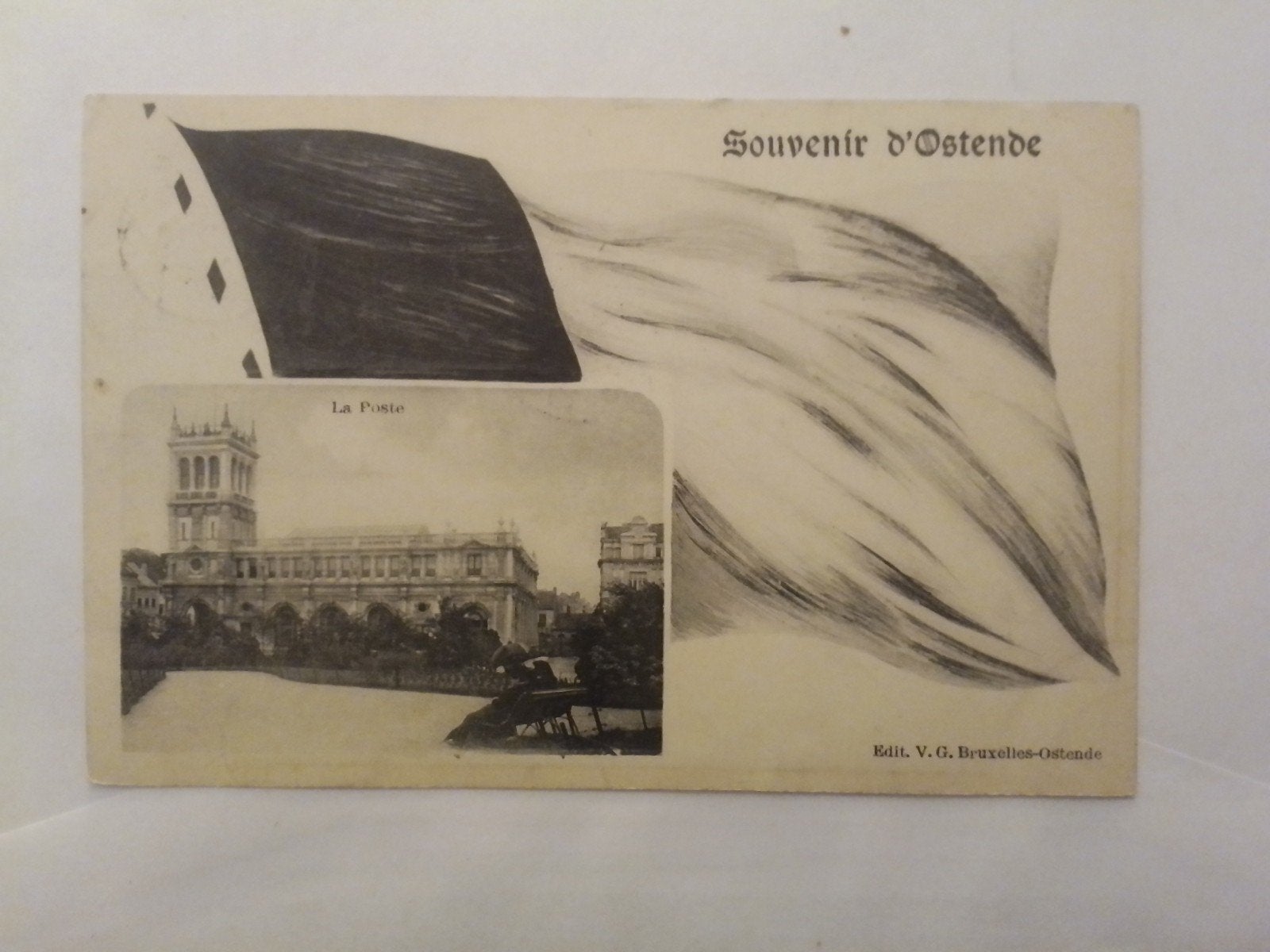OSTENDE 1910 SOUVENIR D'OSTENDE LA POSTE, Envoi, Avant 1920, Affranchie, Flandre Occidentale