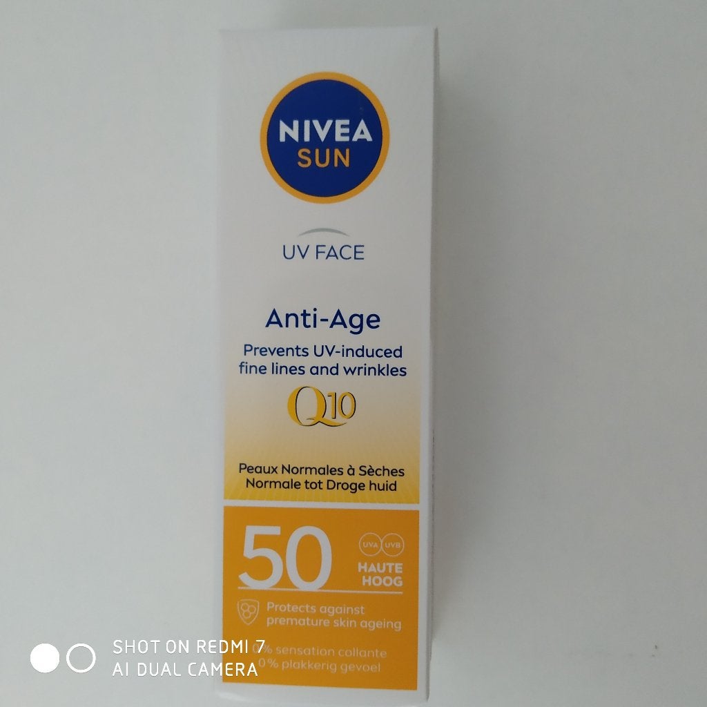 NIVEA Sun Face Anti-Age Q10 SPF50 - neuf., Enlèvement ou Envoi, Neuf, Tout le visage, Soins